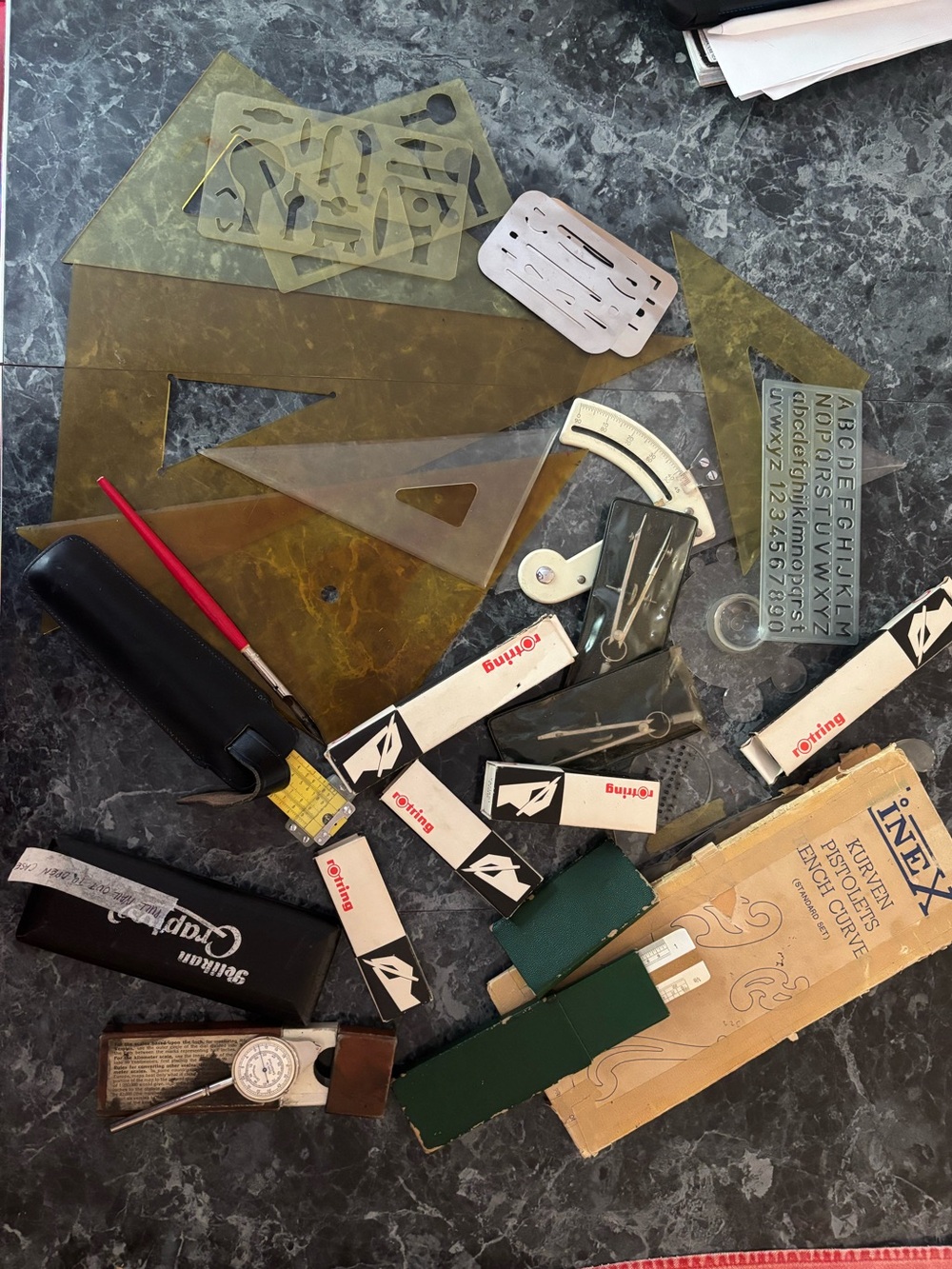 Vintage Lot of Drafting Tools